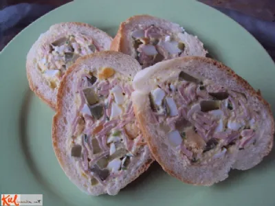 Polnjene francoske štručke