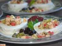 Fotografija recepta: Polnjena mocarela