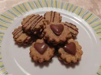 Fotografija recepta: Čokoladni piškoti z vanilijevo kremo