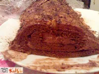 Fotografija recepta: Čokoladna rolada z banano