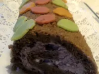 Fotografija recepta: Rolada z malinami in mascarponejem 