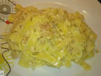 Fotografija recepta: Piščančji trakci v smetanovi omaki