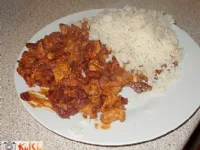 Fotografija recepta: Svinjina z rdečim fižolom