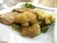 Fotografija recepta: Pražen krompir z bučkami na bučnem olju