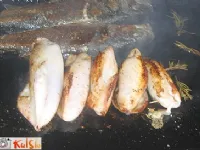 Fotografija recepta: Polnjeni lignji na žaru