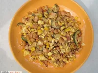 Fotografija recepta: Omleta z zelenjavo in narezkom