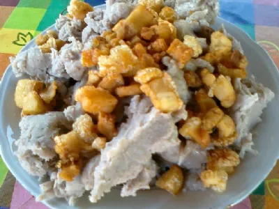 Ajdovi žganci s krompirjem