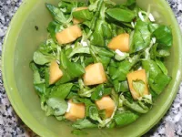 Fotografija recepta: Zelena solata z melono