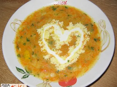 Korenčkova juha z zdrobom