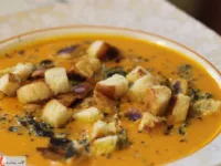 Fotografija recepta: Kremna bučna juha z ingverjem