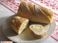 Fotografija recepta: Polnjena francoska štruca