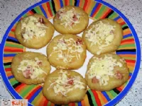 Fotografija recepta: Krompirjeve pogačice s šunko in sirom