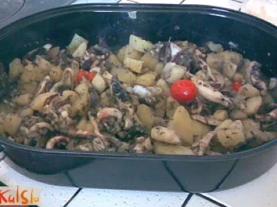 Sipe s krompirjem v pečici