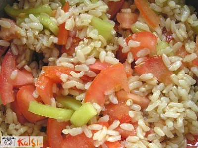 Riževa solata z bučnim oljem