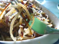 Fotografija recepta: Špageti z radičem in sladko gorgonzolo