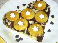 Fotografija recepta: Čokoladno - metin kolač z ananasom