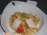 Fotografija recepta: Testenine s pečeno zelenjavo