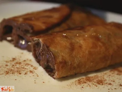 Chimichangas de chocolate
