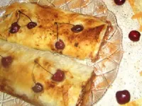 Fotografija recepta: Čokoladni zavitek s češnjami