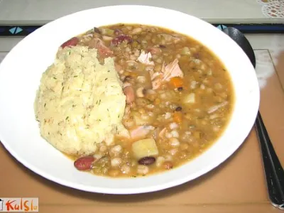 Ješprenj - ričet s krompirjevo polento