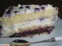 Fotografija recepta: Borovničeva  mascarpone torta