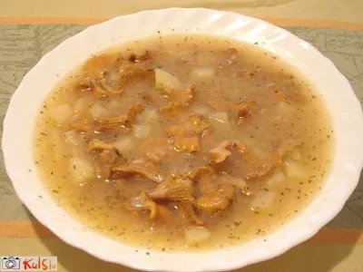Gobova juha z lisičkami po dolenjsko