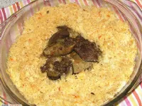 Fotografija recepta: Ognjičev riž s piščančjimi jetrci