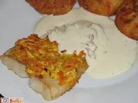 Fotografija recepta: Ribji fileji z zelenjavno skorjo