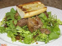 Fotografija recepta: Rukola s piščančjimi jetri