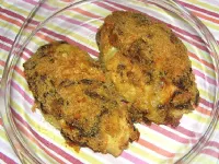 Fotografija recepta: Piščančja prsa z brie sirom v gobovi skorjici