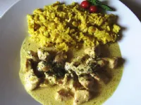 Fotografija recepta: Piščančji file v curry omaki