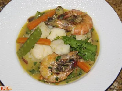 Tajski curry s škampi