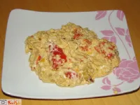 Fotografija recepta: Pečena paprika s kislo smetano