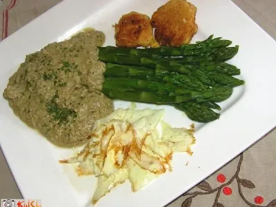 Beluši v sardelno - gorčični omaki