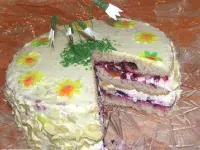 Fotografija recepta: Malinovo - marelična torta