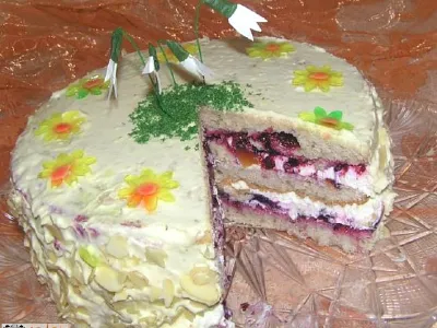 Malinovo - marelična torta