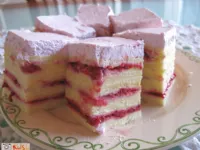 Fotografija recepta: Rozen torta z malinami