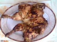 Fotografija recepta: Pečen piščanec s pikantno gorčično marinado