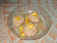 Fotografija recepta: Skutini cmoki z breskvami