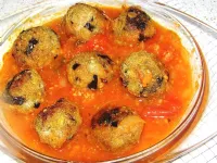 Fotografija recepta: Polpeti iz jajčevcev in pora