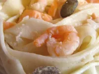 Fotografija recepta: Rezanci s rakci in lososom