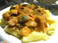 Fotografija recepta: Testenine z zelenjavno gobovo omako