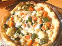 Fotografija recepta: Zelenjava v parmezanovi skorjici