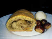 Fotografija recepta: Kostanjeva rolada z gobami