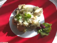 Fotografija recepta: Pražen krompir s šampinjoni
