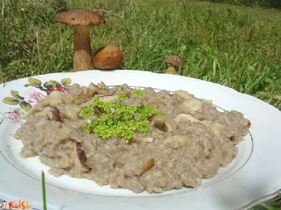 Ajdov močnik z jurčki