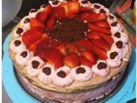 Fotografija recepta: Čokoladna torta z jagodami