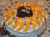 Fotografija recepta: Mango-breskova torta