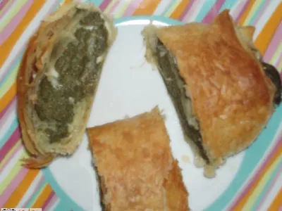 Študentski špinačni zavitek