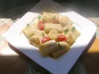 Fotografija recepta: Testenine v sirovo – žafranikini omaki